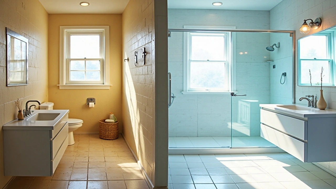 bathroom remodel before and after images