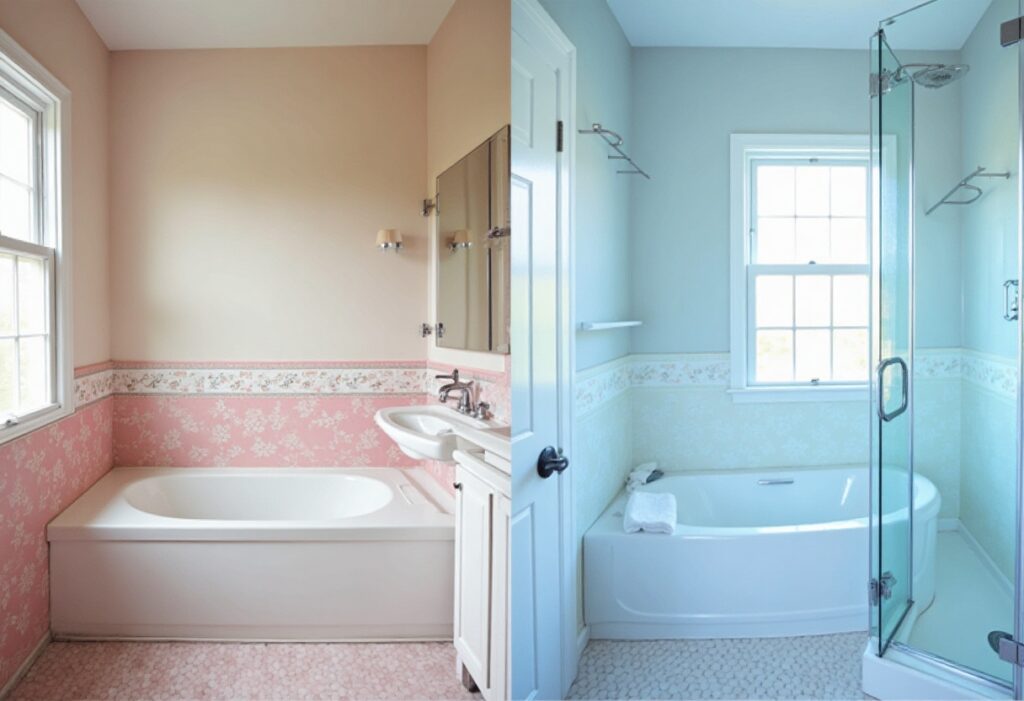 bathroom remodel before and after pics