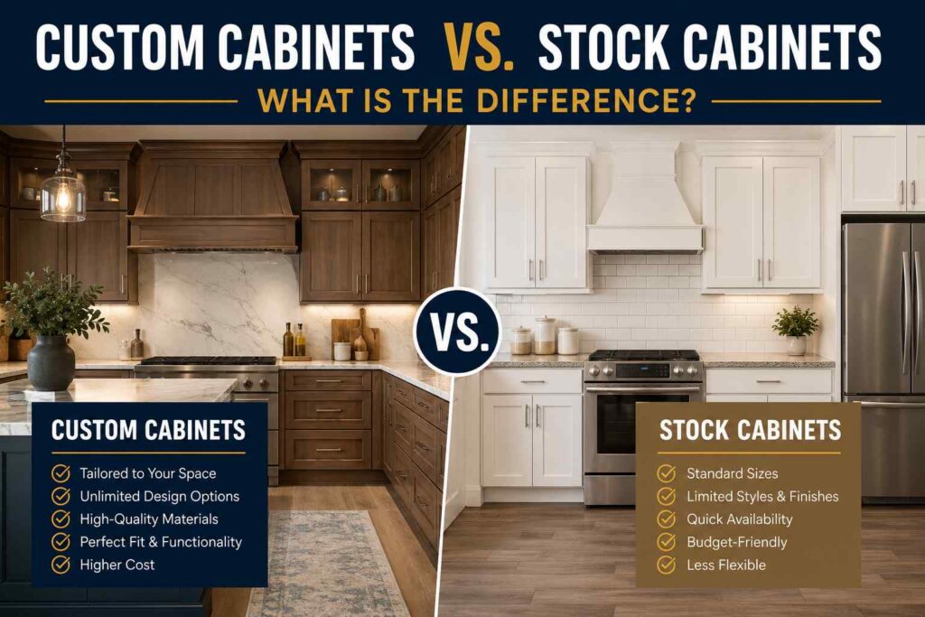 Custom Cabinets vs. Stock Cabinets: What is the Difference?