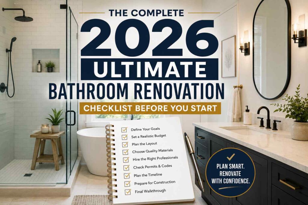 The Complete 2026 Ultimate Bathroom Renovation Checklist Before You Start
