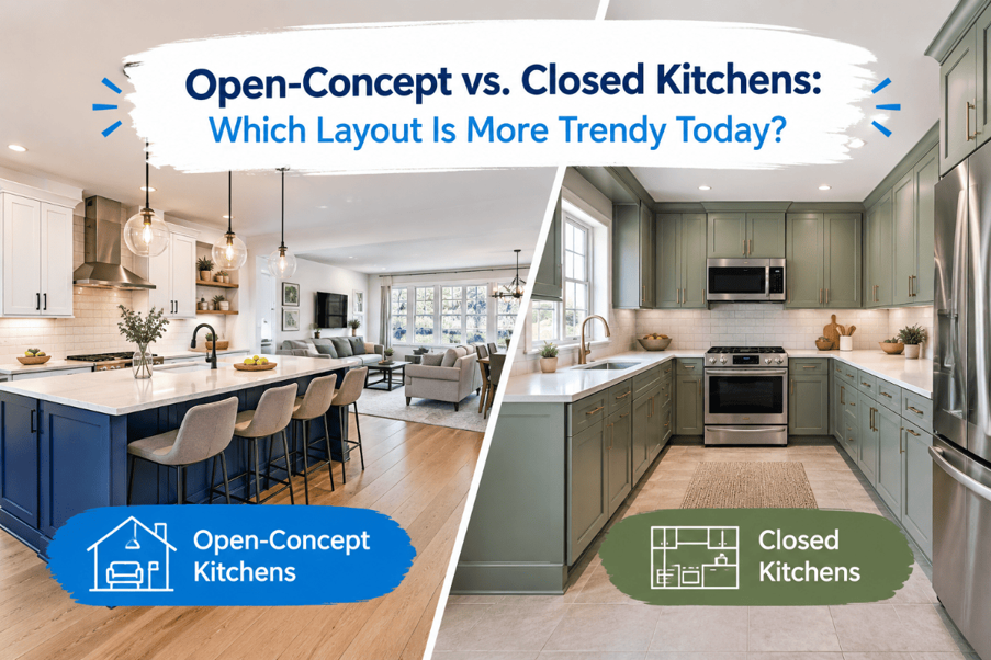 Open-Concept vs. Closed Kitchens: Which Layout Is More Trendy Today?